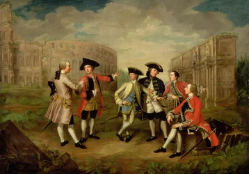 Gentleman britannique à Rome, vers 1750